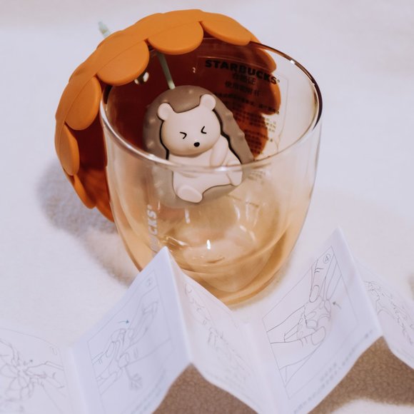 Starbucks Acorn Glass Mug with Hedgehog Tea Strainer - Picture 5 of 7